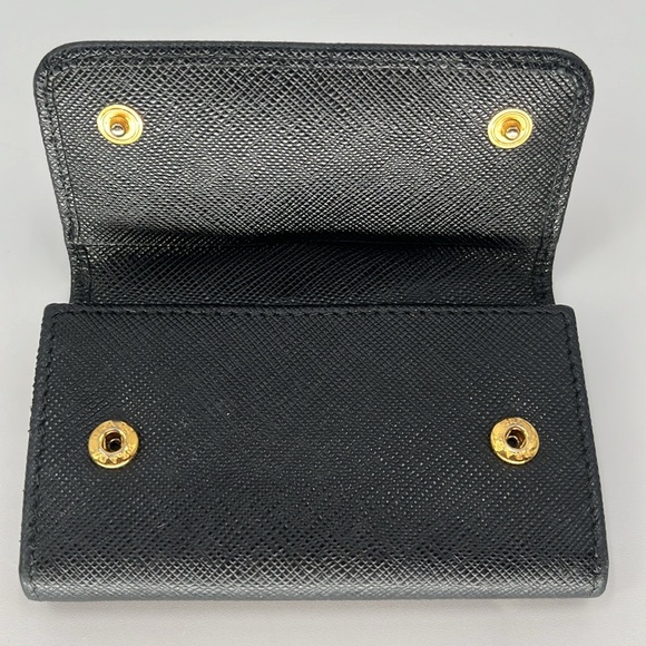 Prada Black Saffiano Bow Ribbon Key Case on Chain - Picture 8 of 12